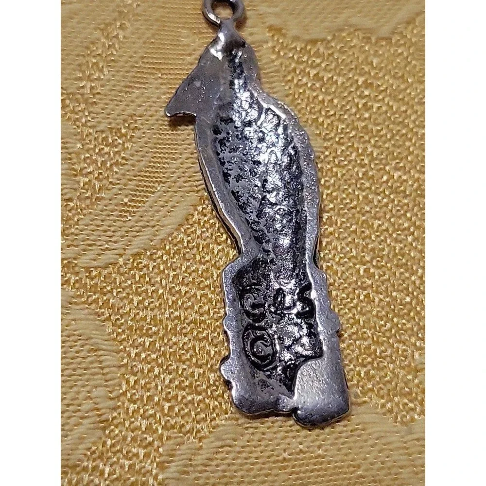Vintage G&S Pewter Bird Pendant Signed G&S ~2” Charm - Handmade